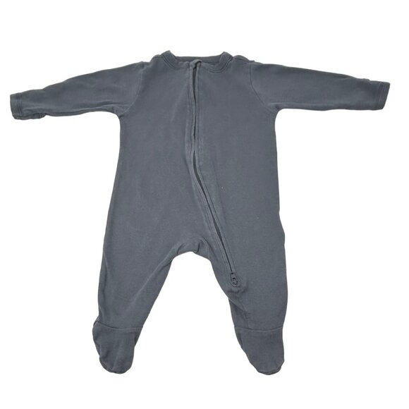 Baby Boy's 3 Sleepers - Grey, Grey & White and Blue w/ Stripes - Size 0-3 Month‎ - Picture 6 of 9